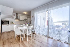 Kitchen and dining area
