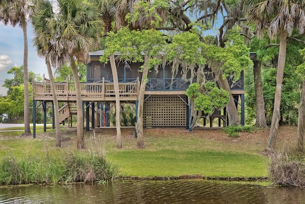Large Porches with Pond View