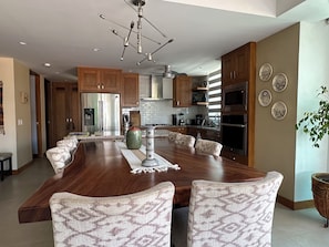 Dining room and kitchen