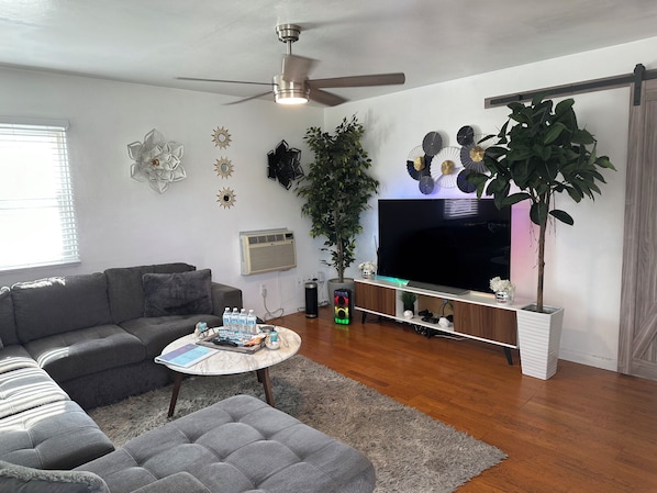 Cozy living room, that doubles as a day/night bed for 4! Perfect for lazy nights