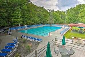 Big Bass Lake | Outdoor Pool | Additional Fee Paid On-Site