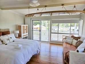 Bedroom 1 - Master King with day bed and front yard view