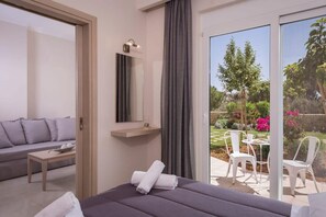 View of the garden from the bedroom