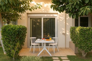 Patio of the accommodation