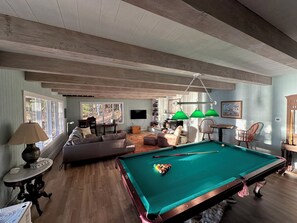 Pool table lower level.