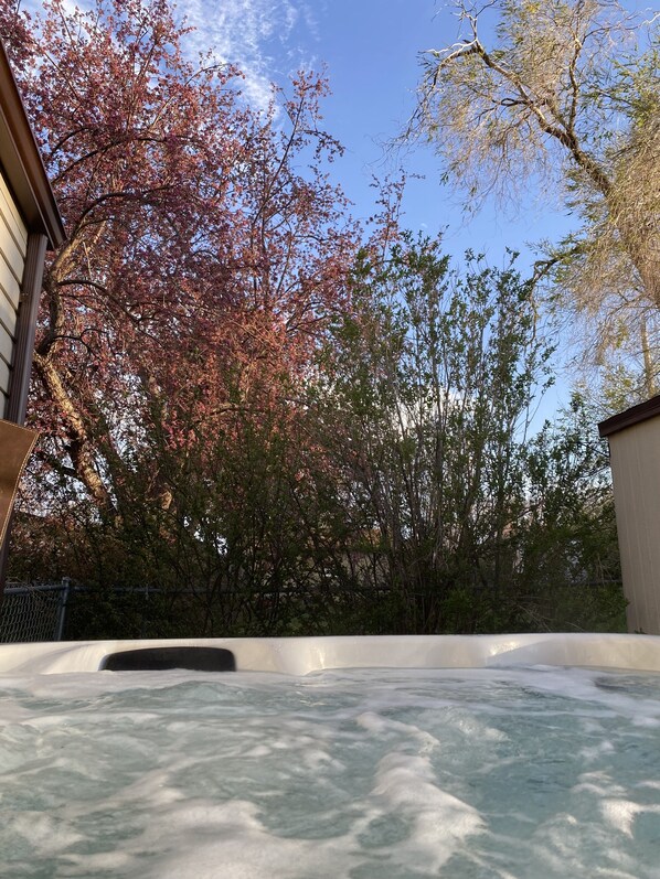 Outdoor spa tub
