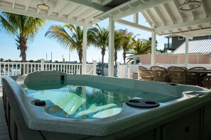 Use the spa hot or cold. It's ample for six.