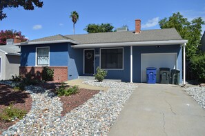 Front yard/driveway (back in for ease of unloading)