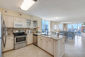 Indoors, Kitchen, Microwave, Oven, Ceiling Fan
