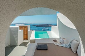 Luxury Grand Santorini Villa | 3 Bedrooms | Unforgettable Caldera Sea Views & Outdoor Hot Tub | Fira