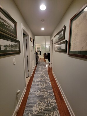 Hallway with Historical photos and maps