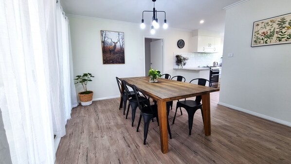 Dinning area and kitchen.