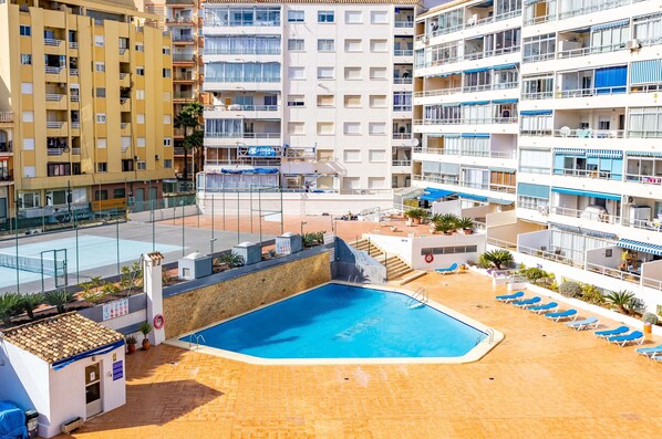 Property building,Tennis court,Swimming pool