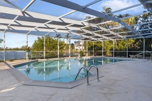 Large heated pool