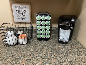 Coffee bar with Keurig