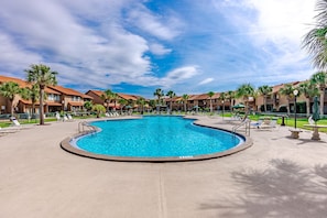 Another one of the pools on property.