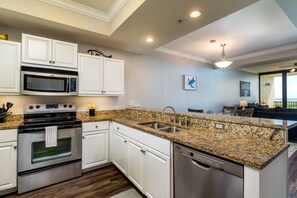 Gulf Front View Kitchen 