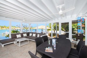 Furnished screened porch.