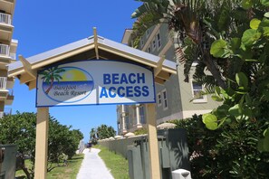 Private beach access across the street