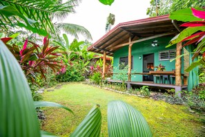 Macaw Villa is one of 5 villas at Casitas Del Rio Riverfront Lodge.  Infused with Nature!  Perfectly suited for a couple.  More than 2 people simply rent multiple villas!  We are surrounded by a massive nature park with hiking trails, horseback riding, and bird watching tours.  With 11 beaches and 6 waterfalls minutes away, we are the perfect Jungle Beach Vacation!