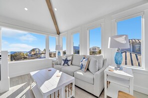 The tower living room with expansive views and light!