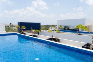 Make a splash in our pristine swimming pool, the perfect retreat for sunny days