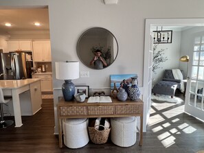 Console table in the foyer