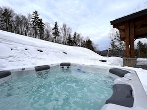 Enjoy the view of the skiers or watch the stars at night