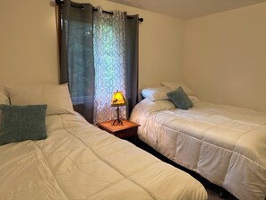 Comfortable full size beds.
Three total