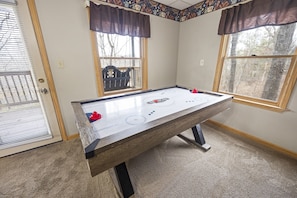 Air Hockey in the basement level!