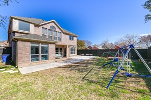 Fenced Backyard | Play Set | Porch Swing