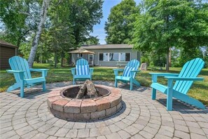 Fire Pit looking at Cabin