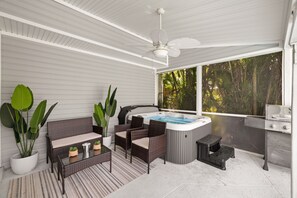 Outdoor Seating with Hot Tub