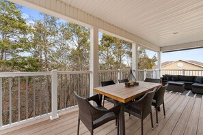 30 ft. outdoor patio with dining and lounge space