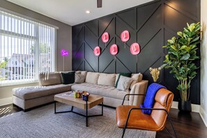 Large sectional in the living room.