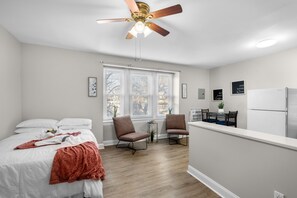 Ceiling fan with built-in lighting for air circulation and ambiance

