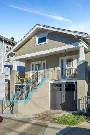 Patio and parking