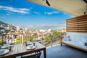 Breathtaking views from the private balcony