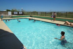 Take a cool dip in the sparkling pool.