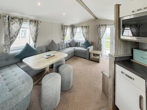 Open plan living space | Sea View 63 - Bonnie Escapes, Southerness