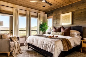 Primary king on first level. Private En suite bathroom with large shower and tub