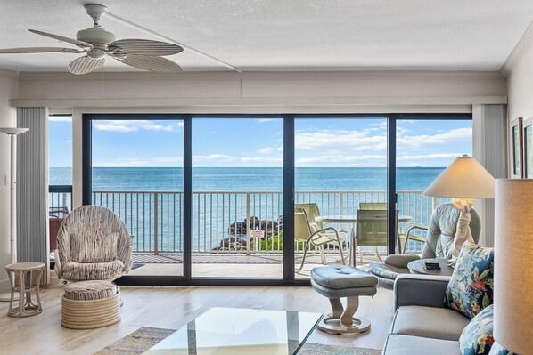 Oceanfront living room