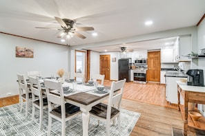 Dining Area | Dishware & Flatware Provided | High Chair | 1st Floor