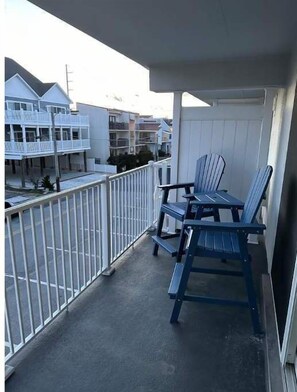 new tall chairs on the balcony