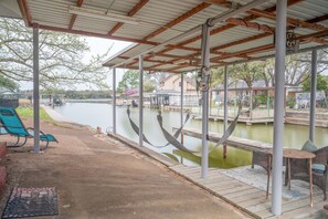 Covered dock area.