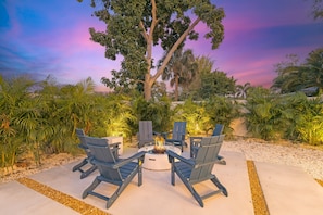 Firepit in Twilight View