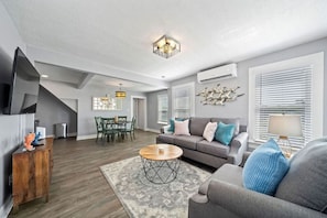 Discover the convenience of this cute living room, your cozy retreat in the heart of Galveston