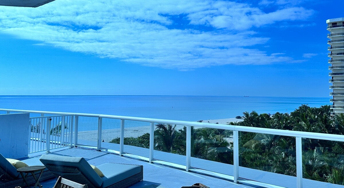 Beautiful condo on Miami Beach with stunning views from oversized terrace.