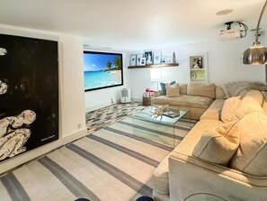 Movie room with projector