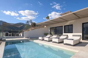 The outdoor pool area will be a favourite spot in the summer months. 
